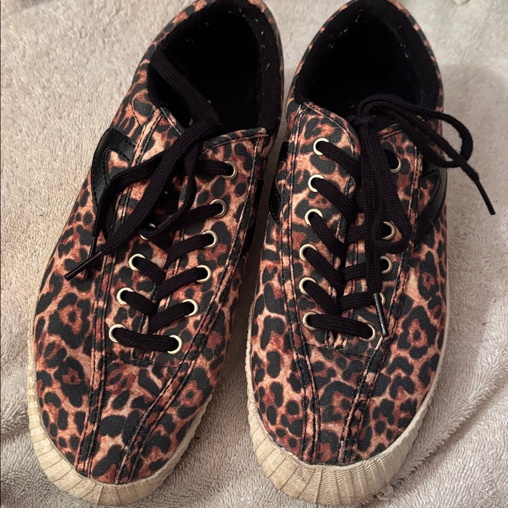 Tretorn Leopard Print Nylite Bold Platform Sneaker Womens Sz US 7